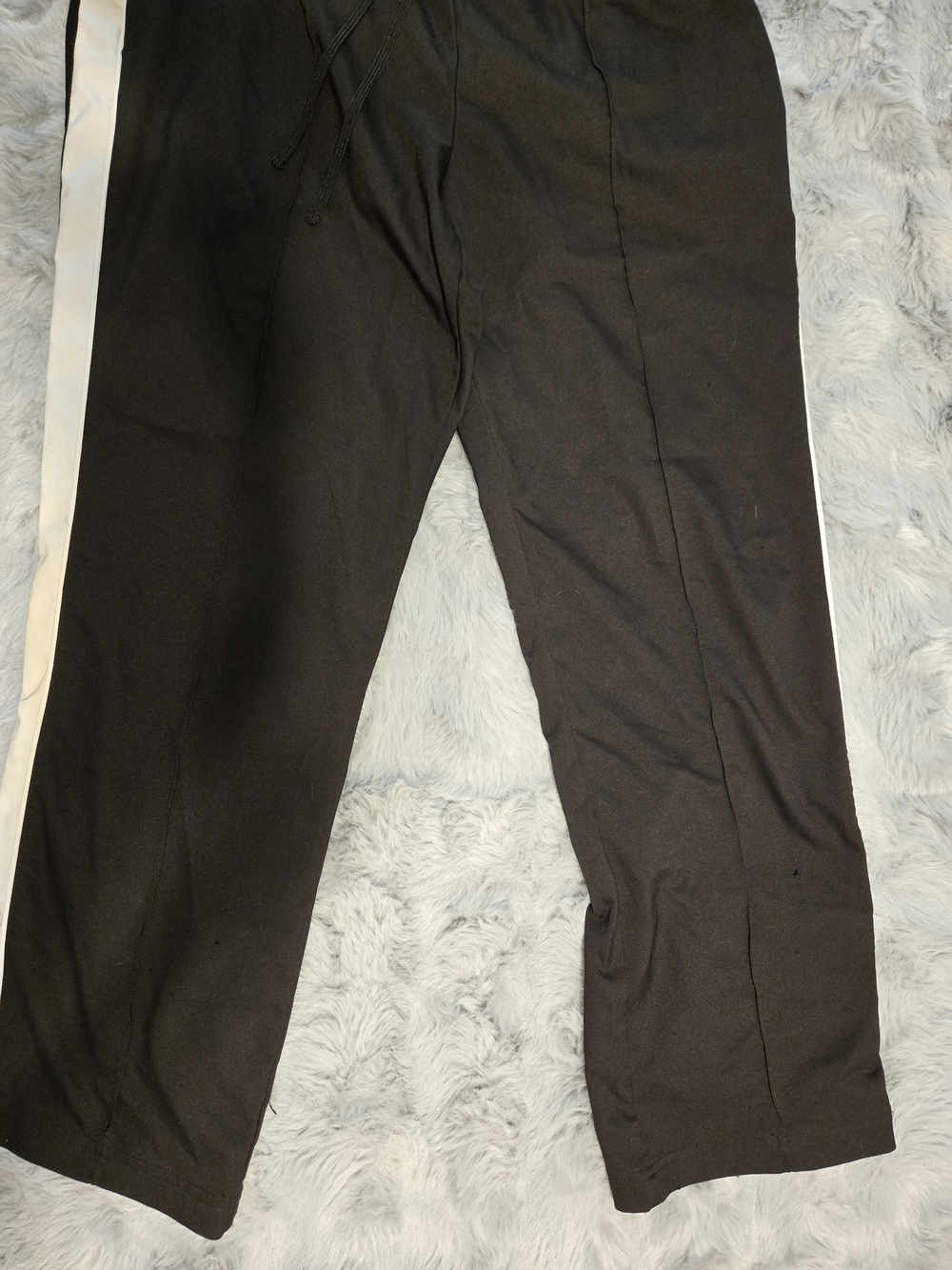 Made For Life Black Track Pants White Side Stripe Petite Medium PM